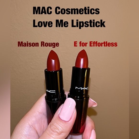 MAC Cosmetics Other - ❤️💄 2x NEW MAC Love Me Lipstick in Maison Rouge and E for Effortless 💄❤️